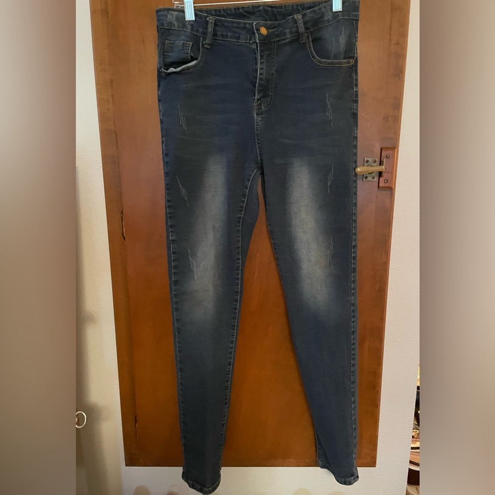 Lightly Distressed Skinny Jeans